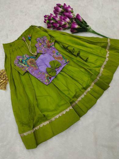 KIDS LEHENGA CHOLI silk Children boutique clothing wholesale
